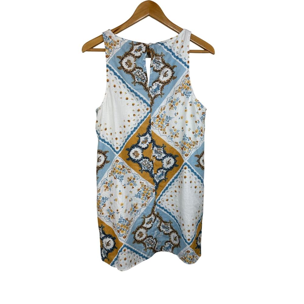 Reformation Jessi Linen Mini Dress - L'isola Di Capri Size 8 - Picture 7 of 13